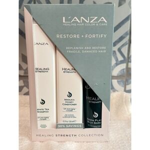 L'ANZA Healing Strength Trio Gift Set Full Size Shampoo Conditioner Serum